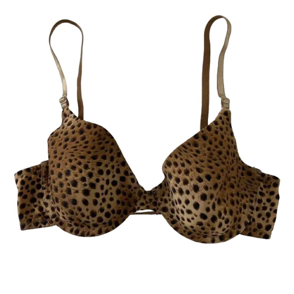 Maidenform Animal Print One Fab Fit T-Shirt Bra, Tan, 34C